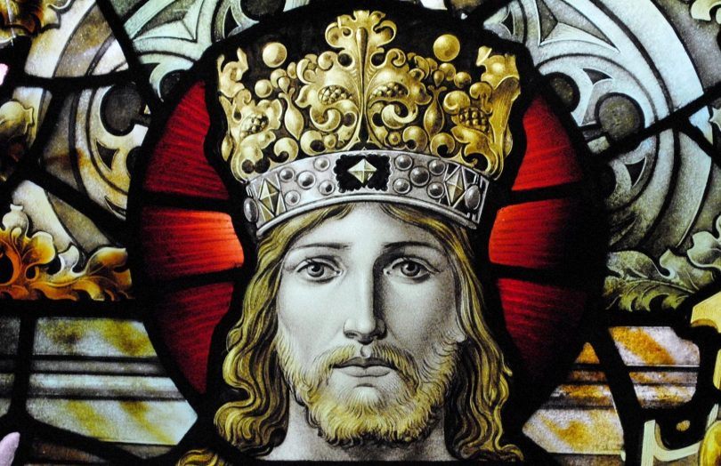 Photo of stained glass Christ the King